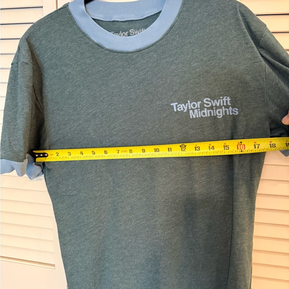 Taylor Swift Midnights Green and Light Blue Ringer T-Shirt. Never worn - Picture 4 of 6